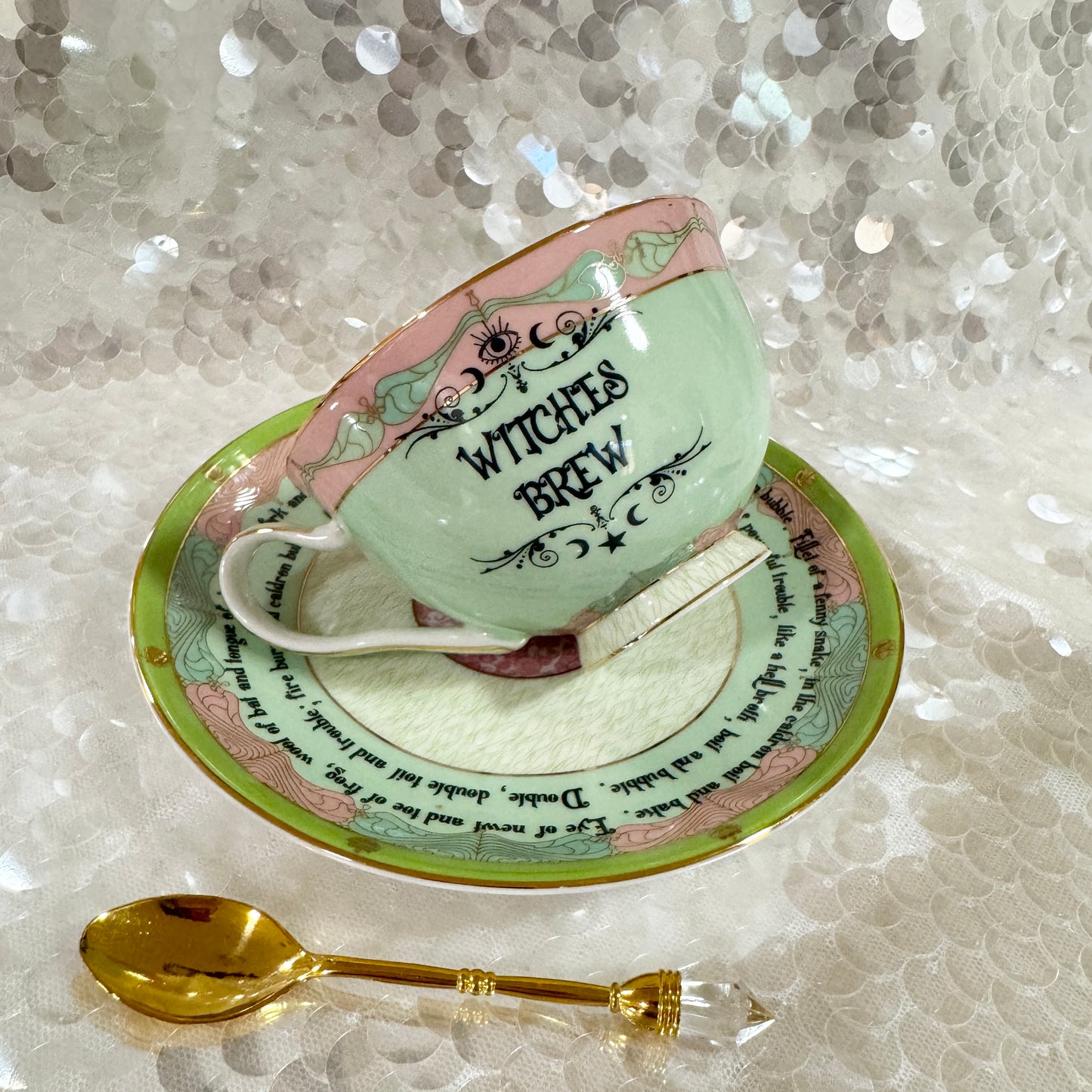 Elphaba Wicked Witch of the West. Witches Brew Tea Leaf Reading Teacup Set – Free Online Course