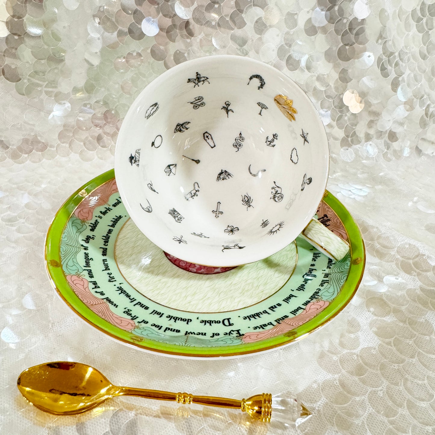 Elphaba Wicked Witch of the West. Witches Brew Tea Leaf Reading Teacup Set – Free Online Course