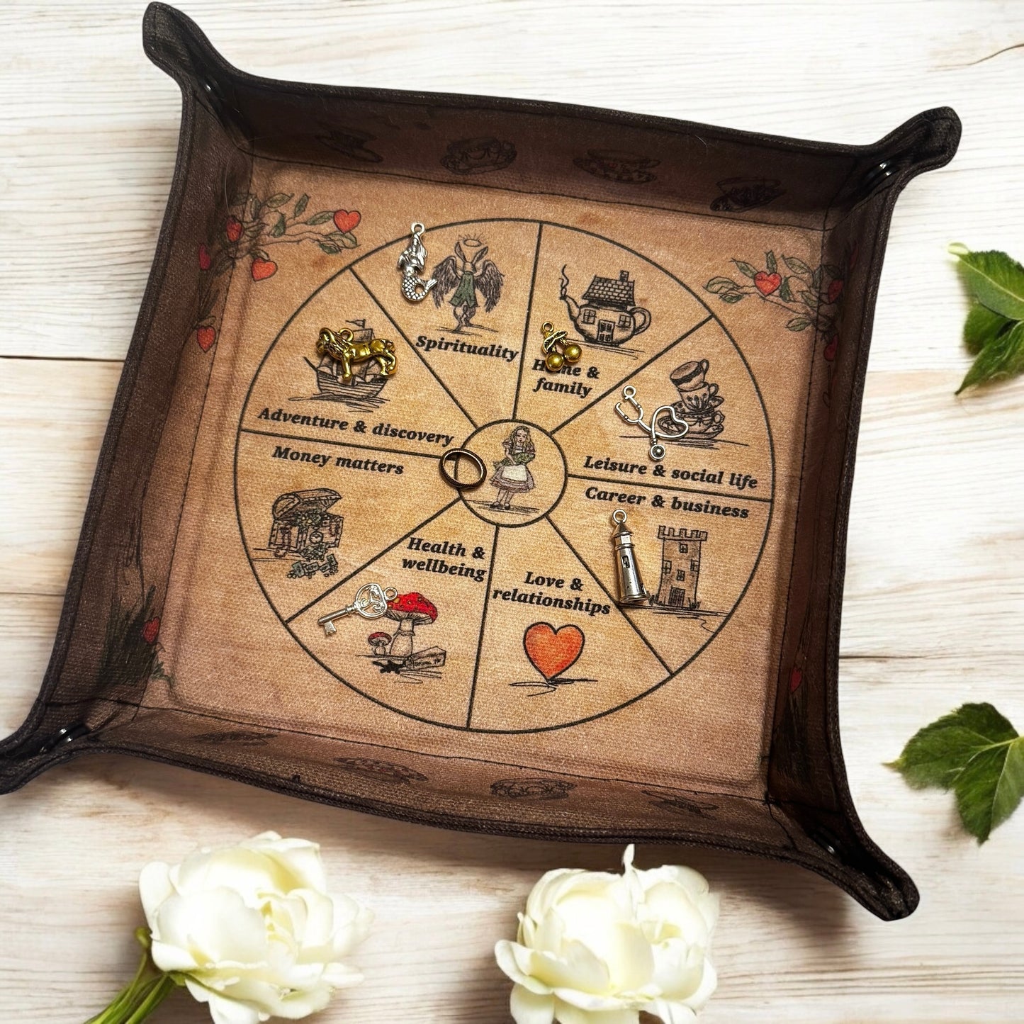 Alice in Wonderland Tea Leaf Reading Mat – Charm Casting Divination