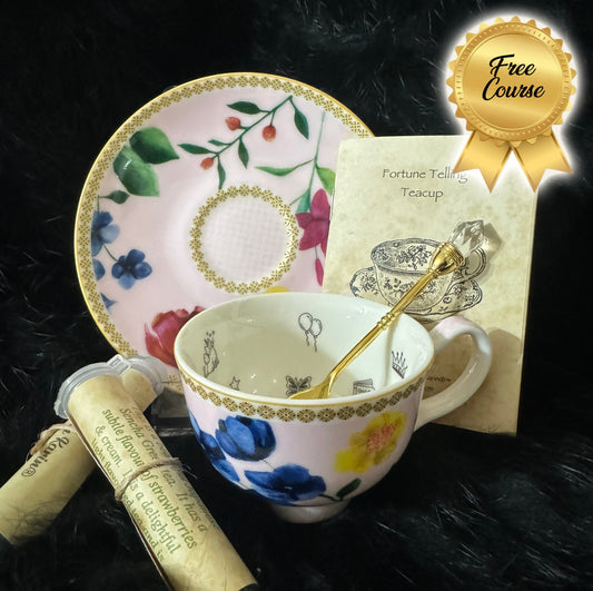 Fortune teller, Fortune telling, Astrology gift, divination cup, Occult gift, Tasseography, Tasseomancy, Tea lover gift, Gift for Mom, Tea Set, Tea cup gift, Gift for her, Tarot teacup