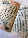 Close-up of Vintage Fortune Telling Booklet pages with divination illustrations