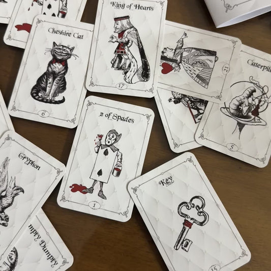 Alice in Wonderland Oracle Cards 25-card divination deck