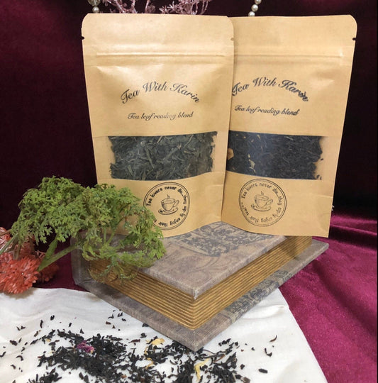 Karin's signature loose leaf tea blends for tea leaf reading and tasseography