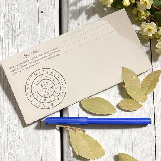 Ceramic Sigil Creator reusable manifestation tool for intention setting before divination readings
