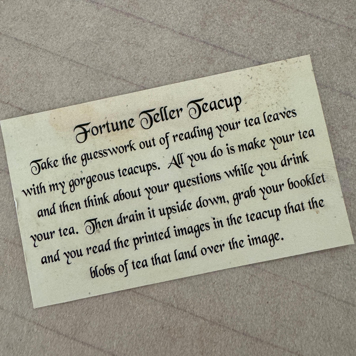 Teacup Info