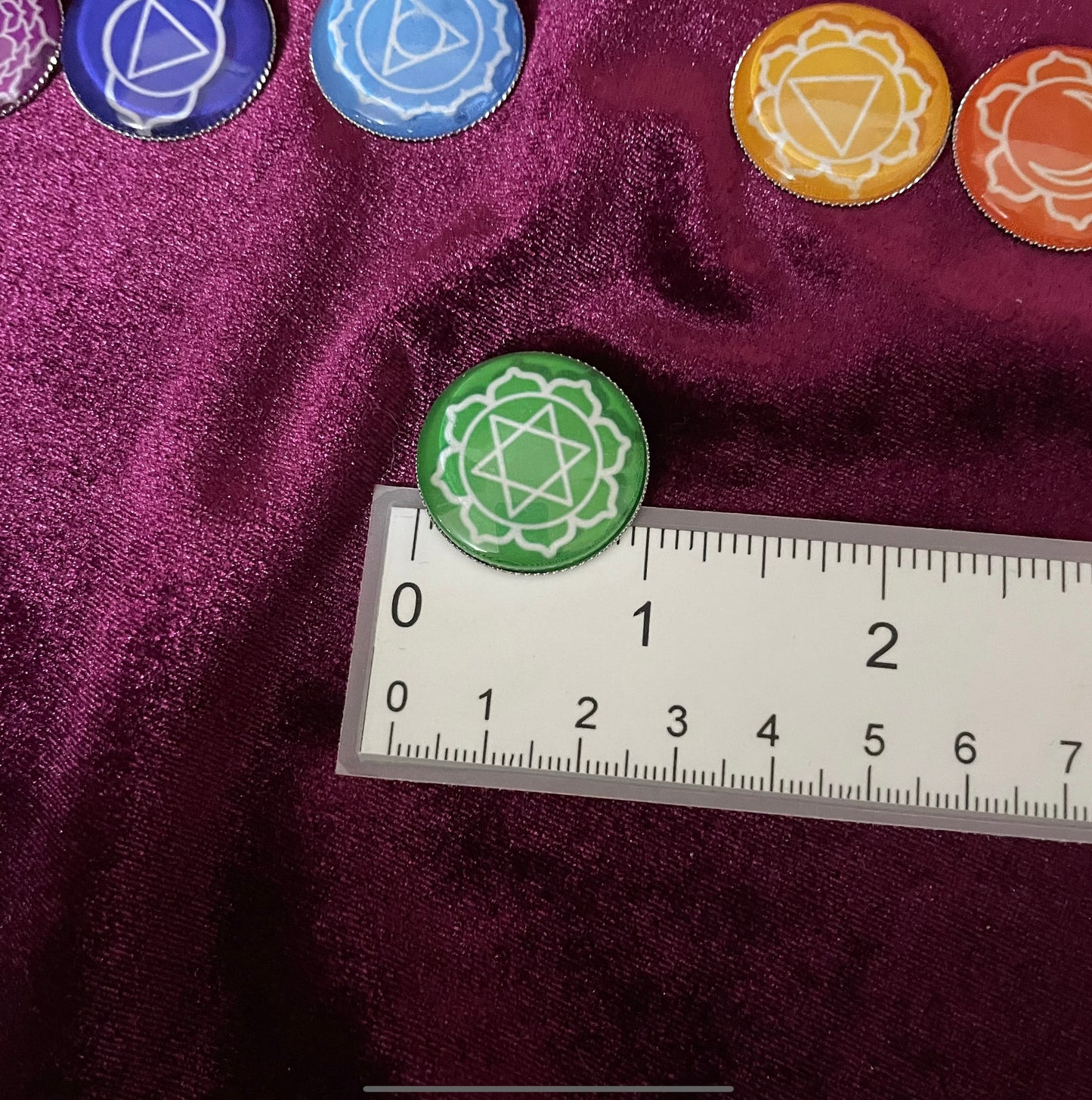 Chakra reading coins to add in to your charm kits.