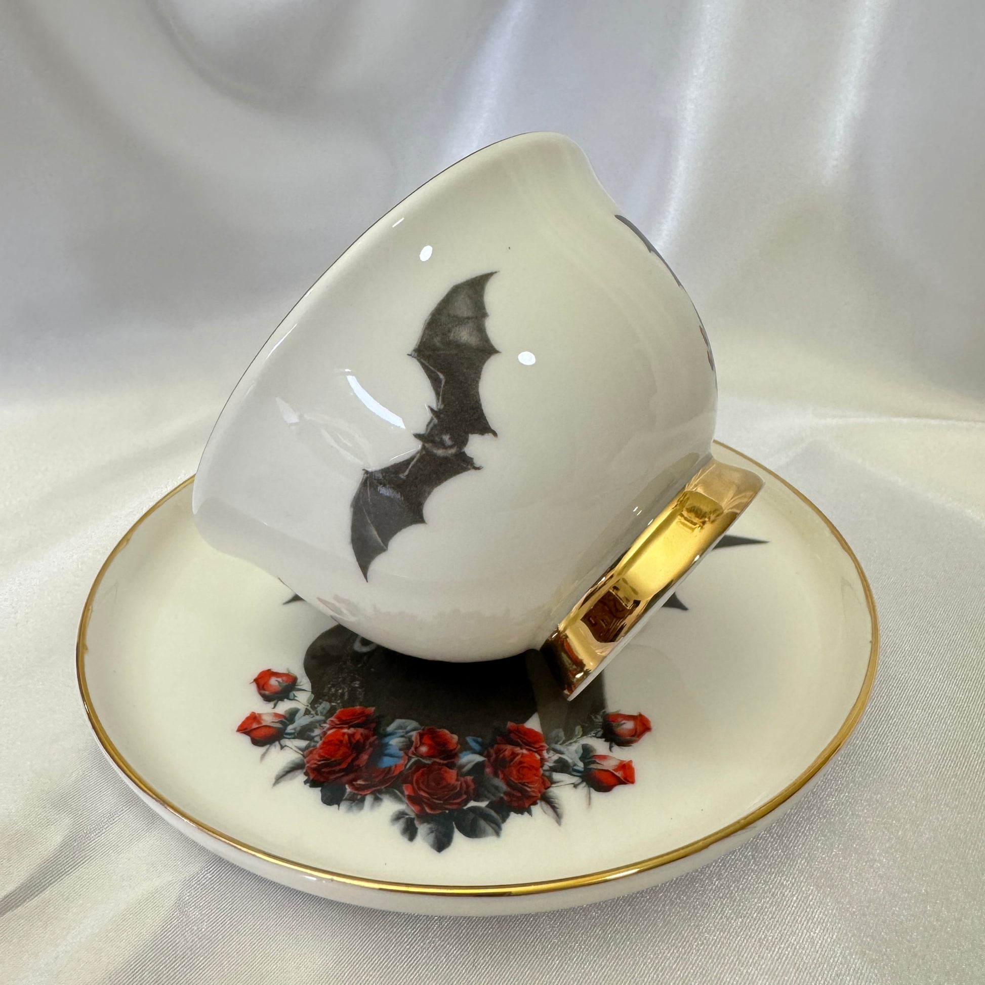 Vintage bat girl cup, bat lady teacup, bat porcelain, bat china, bat teapot, bat plates, bat mug, halloween teacup, halloween china, halloween plates, spooky teacup, goth teacup, bat tea set, Cups, Custom cups, Customized cup, Witchy, Custom cup gift, Witchy Gifts, Divination, Witchy decor, Teacup, Divination tools, Tea cup, Teacups, Tea set