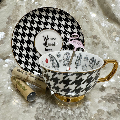 Alice in Wonderland Teacup and saucer set. FREE Matching Card Deck. FREE course.