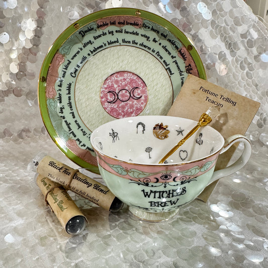Elphaba Wicked Witch of the West. Witches Brew Tea Leaf Reading Teacup Set – Free Online Course