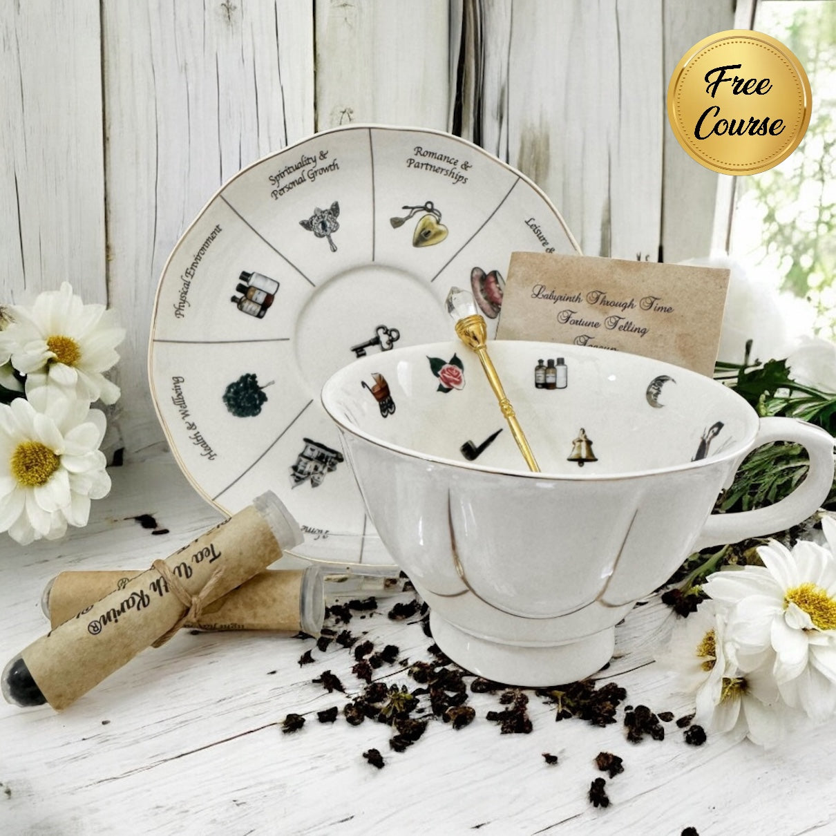Labyrinth Tea Leaf Reading Set and Free Course – Tea Leaf Reader