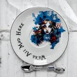 Alice in Wonderland Saucer for Fortune telling tea cup.