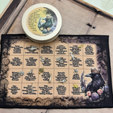 Raven King Charm Casting Mat for Charm Divination Reading