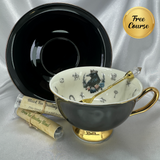 Crow Black Tasseography Cup Set with Free Course