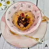 Tasseography Tea Cup Kit Heart Shaped For Tea Leaf Reading