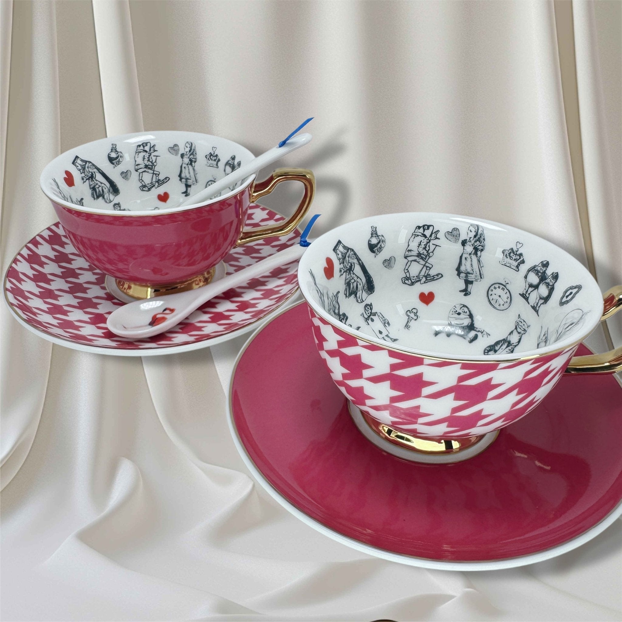 Mix & Match Hot Pink tea sets Alice in Wonderland