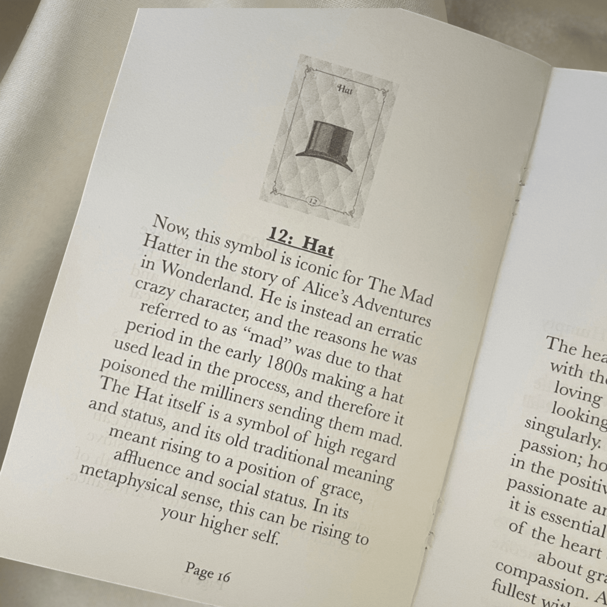 Alice in Wonderland fortune teller teacup instruction book for oracle cards
