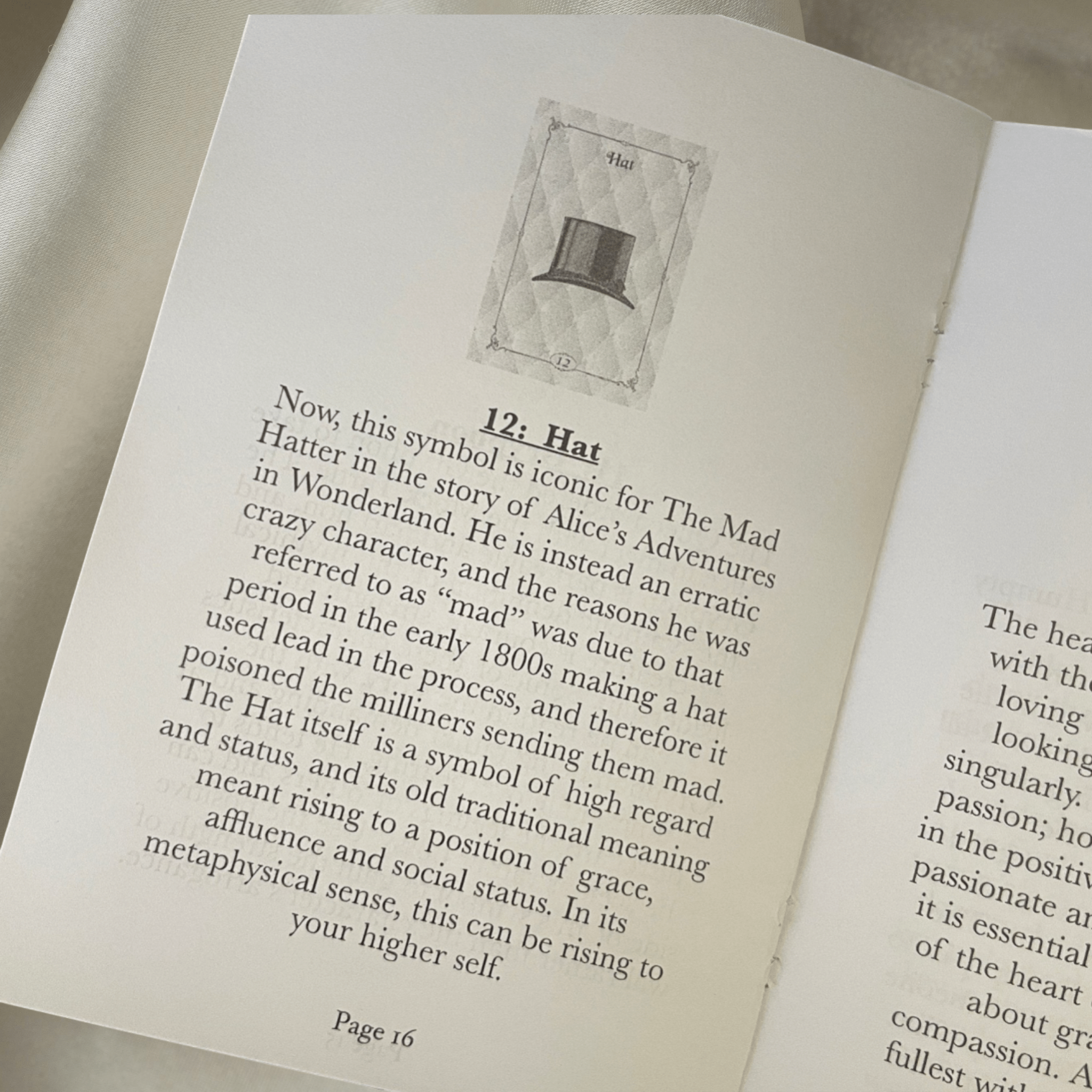 Alice in Wonderland fortune teller teacup instruction book for oracle cards