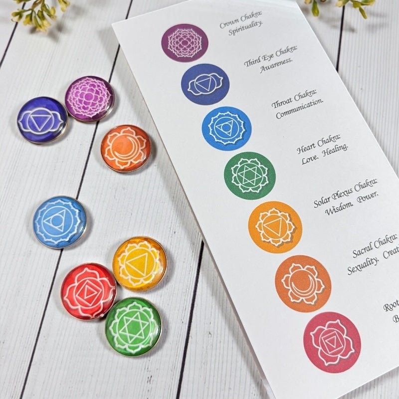 Individual Chakra coin from the Chakra and Zodiac Reading Coins divination set