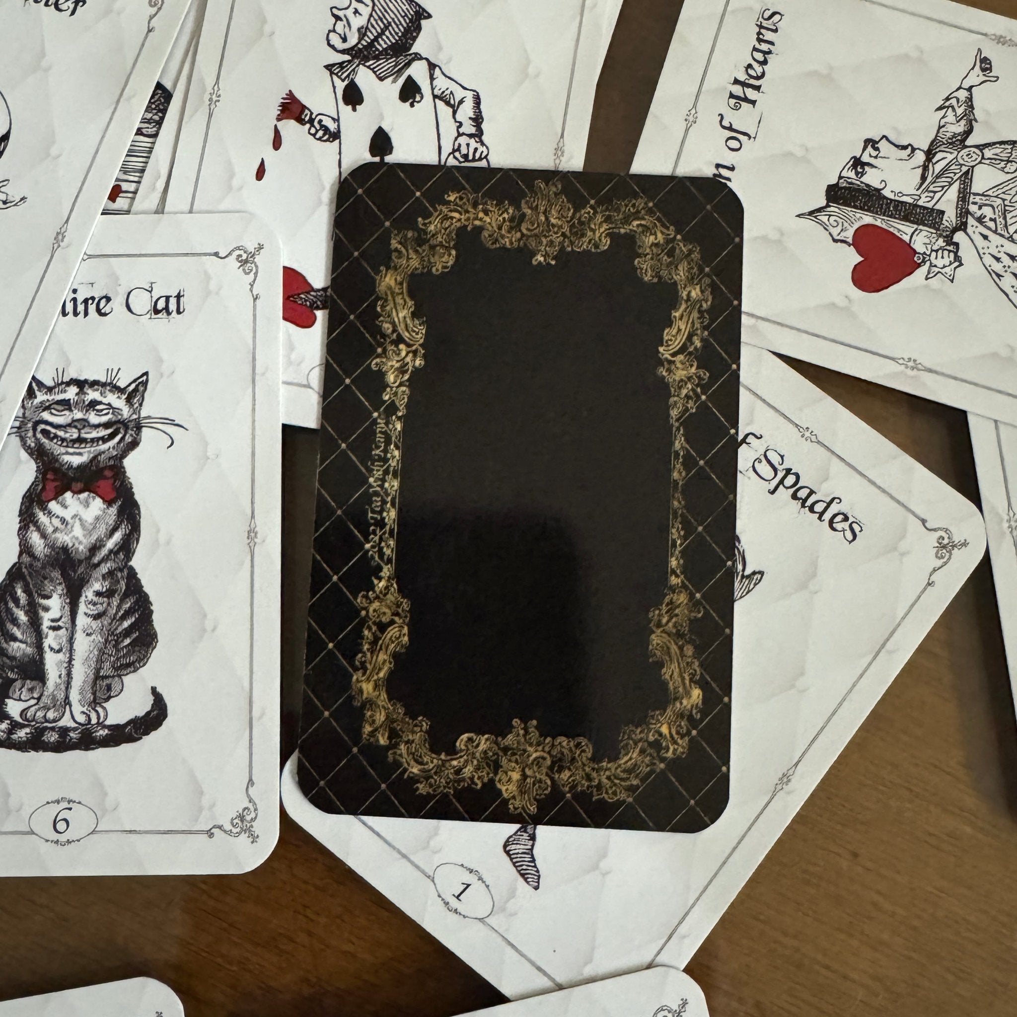 Individual Alice in Wonderland oracle card showing Wonderland character illustration | Tea Leaf Reader