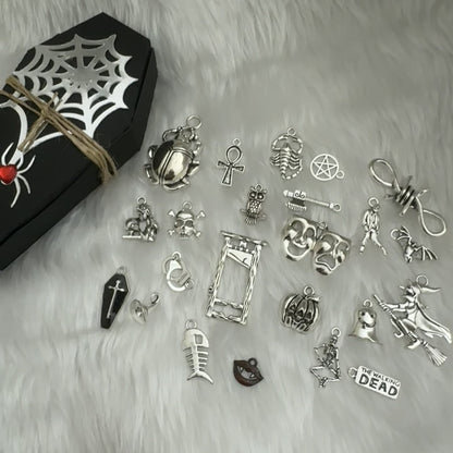 Halloween charms for charm casting divination.