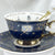 Limited Edition Navy Blue Tarot Tea cup and saucer set. Astrology teacup 22 major arcana. Real 24kt gold. Tea reading kit with FREE course.