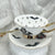 Bat Lady Gothic-Inspired Tea Leaf Reading Cup & Saucer Set. Learn tea leaf reading the easy way. Great Halloween gift.  Witchy Vibes.