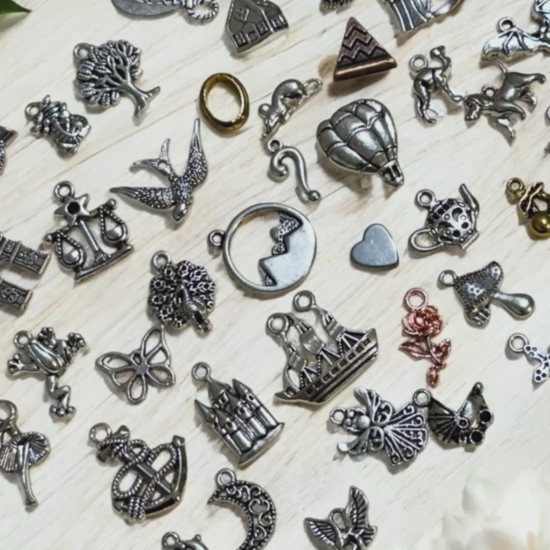 charm casting kit for divination.  Includes 10 free print at home casting sheets and free course in how to learn divination using charms.