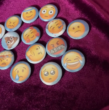 Emoji coins buttons to add in to your charm kits.