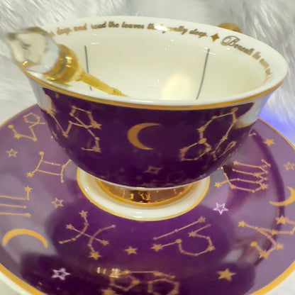 Seconds Purple Gold. Learn tea leaf reading. Fortune telling. Free course.