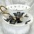 Bat Lady Gothic-Inspired Tea Leaf Reading Cup & Saucer Set. Learn tea leaf reading the easy way. Great Halloween gift.  Witchy Vibes.