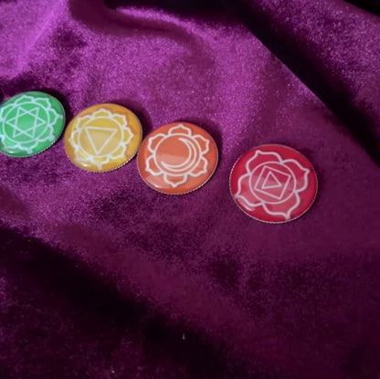 Chakra reading coins to add in to your charm kits.