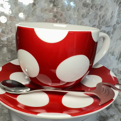 Alice in Wonderland Teacup and saucer set. FREE Matching Card Deck. FREE course Tea leaf reading.