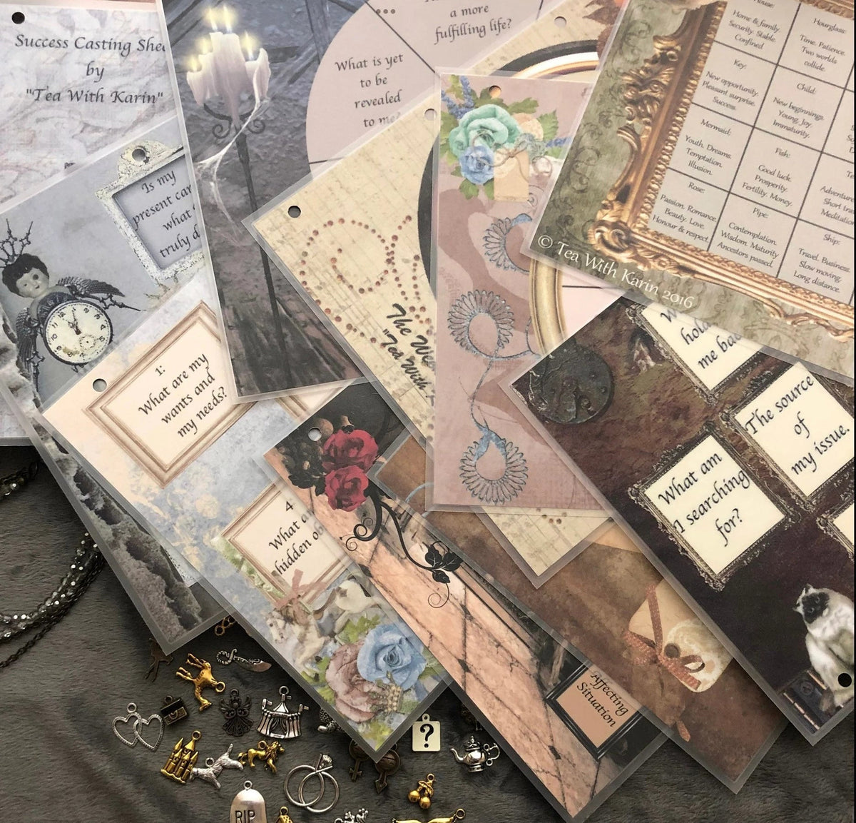 Sereni-Tea Oracle Cards 50-card deck in cotton bag - oracle cards Australia