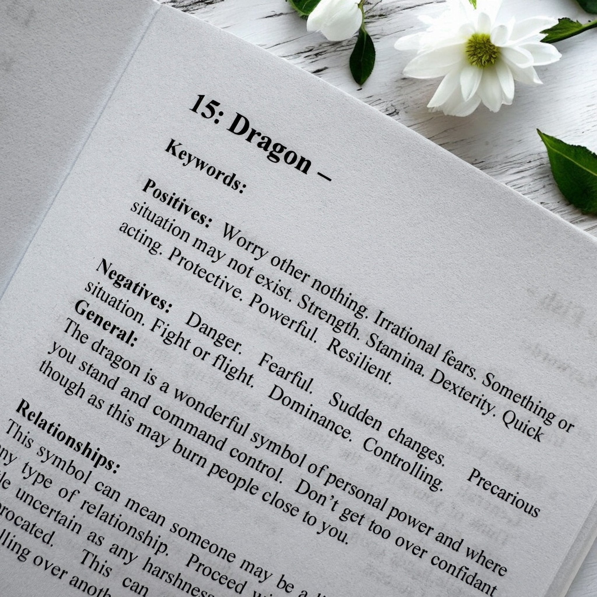 View of information in booklet.