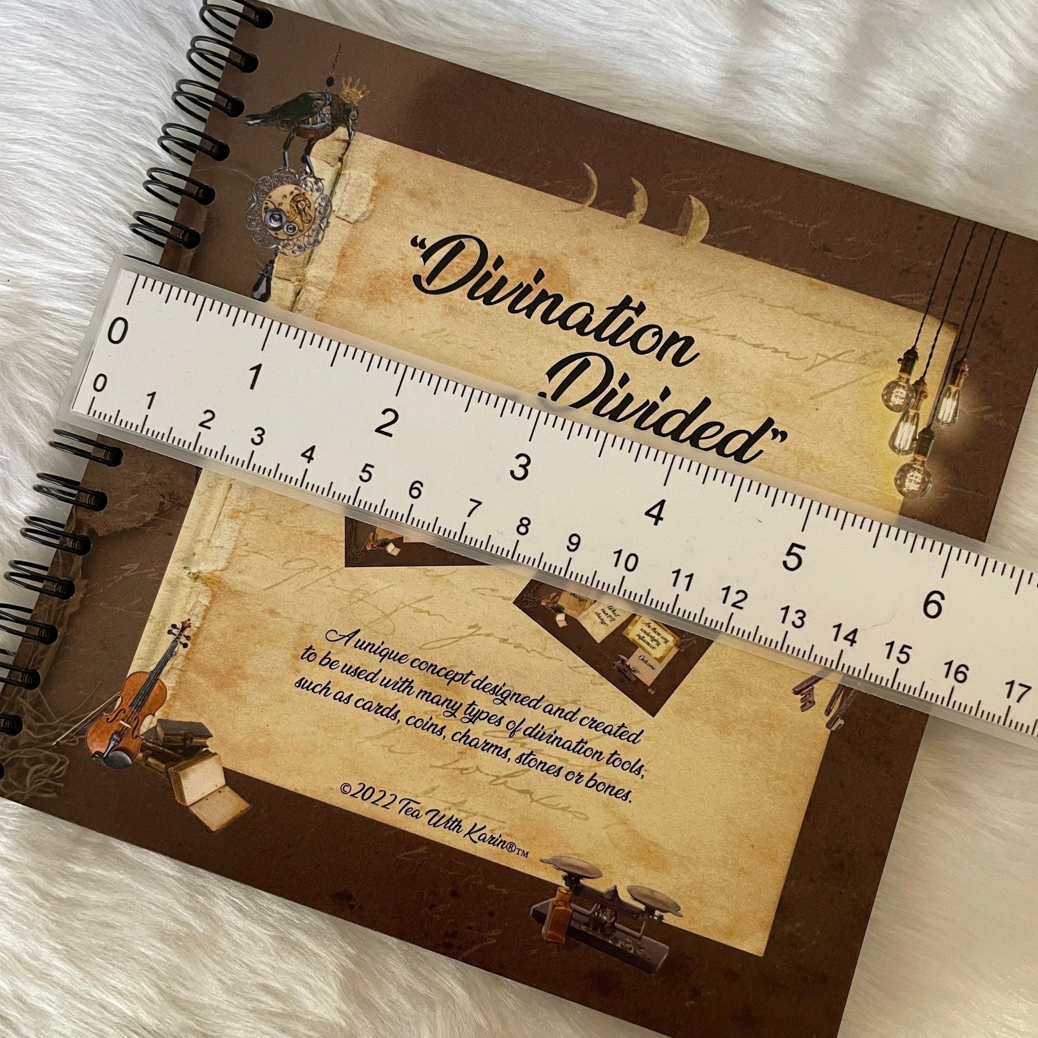 Divination Divided book cover design - unique divination journalling book Australia