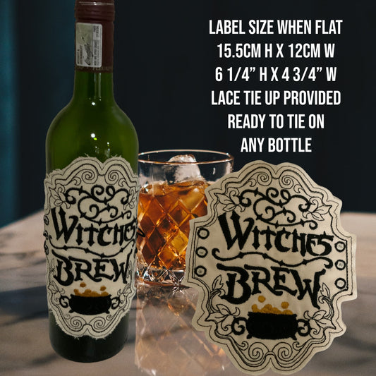 Halloween bottle apothecary or wine bottle reusable labels.