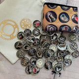 Charms, Confetti scoops, Fortune telling, Divination sets, Fortune teller, Charm kit, Charm casting, Charm divination, Divination kit, Charm confetti, Charm readings, Tarot reading charms, Charm casting kit
