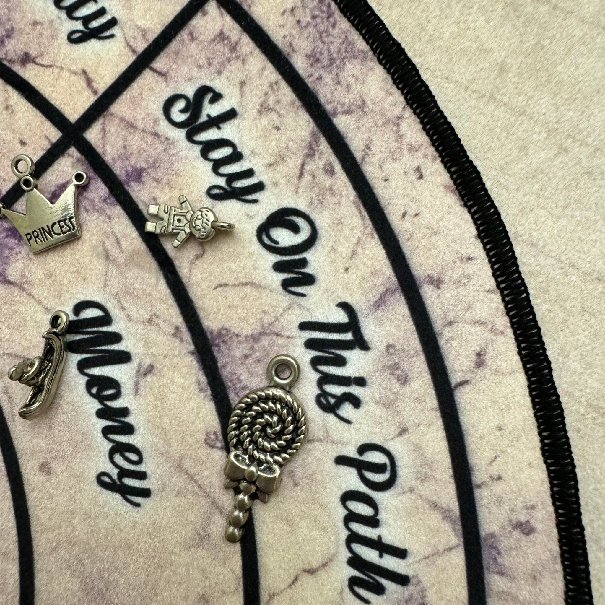 Luxury Velvet Owl mat detail showing section titles and casting areas