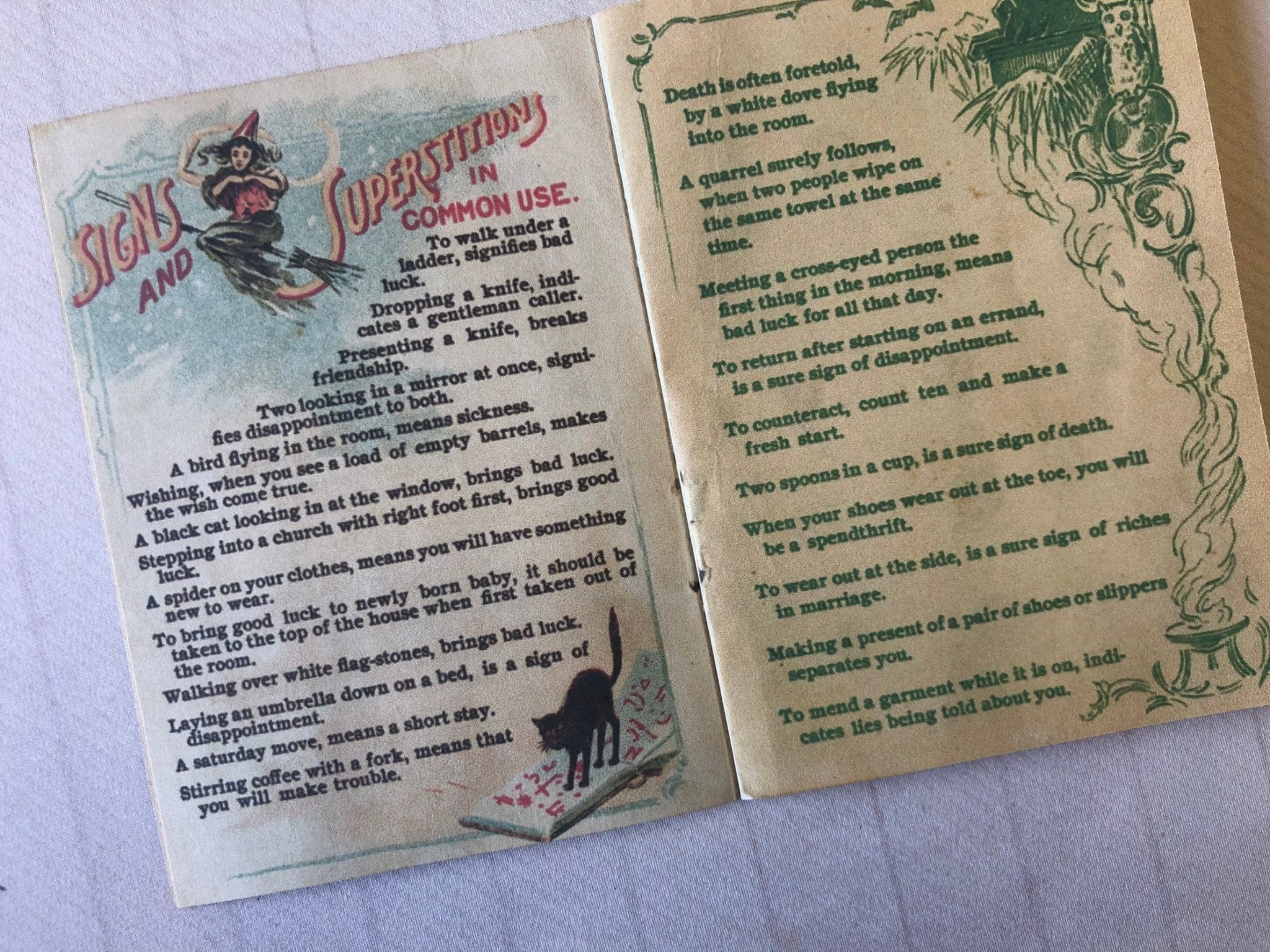 Vintage Fortune Telling Booklet - collectible divination booklet from Tea Leaf Reader Australia