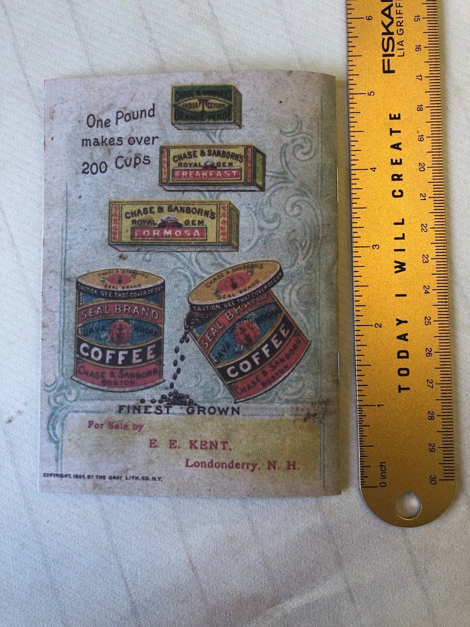 Inside pages of Vintage Fortune Telling Booklet showing original tea leaf reading instructions
